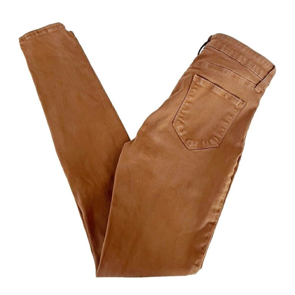 L'AGENCE Women's Sz 26 Marguerite Java Coated (Brown) High Rise Skinny Jeans - Picture 8 of 8